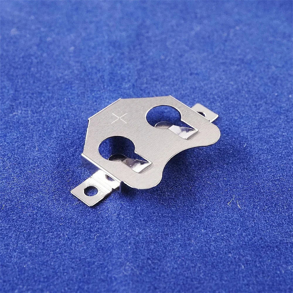 Lengüeta de agujero pasante SMD CR2032, 10, 100 piezas, 20MM, soporte de pila de botón de batería, retenedor de monedas, montaje en superficie,