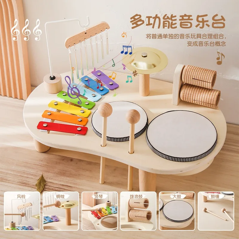 Children's Early Education Training Bandstand Wooden Orff Percussion Instrument Baby Educational Toys Interesting Game Table