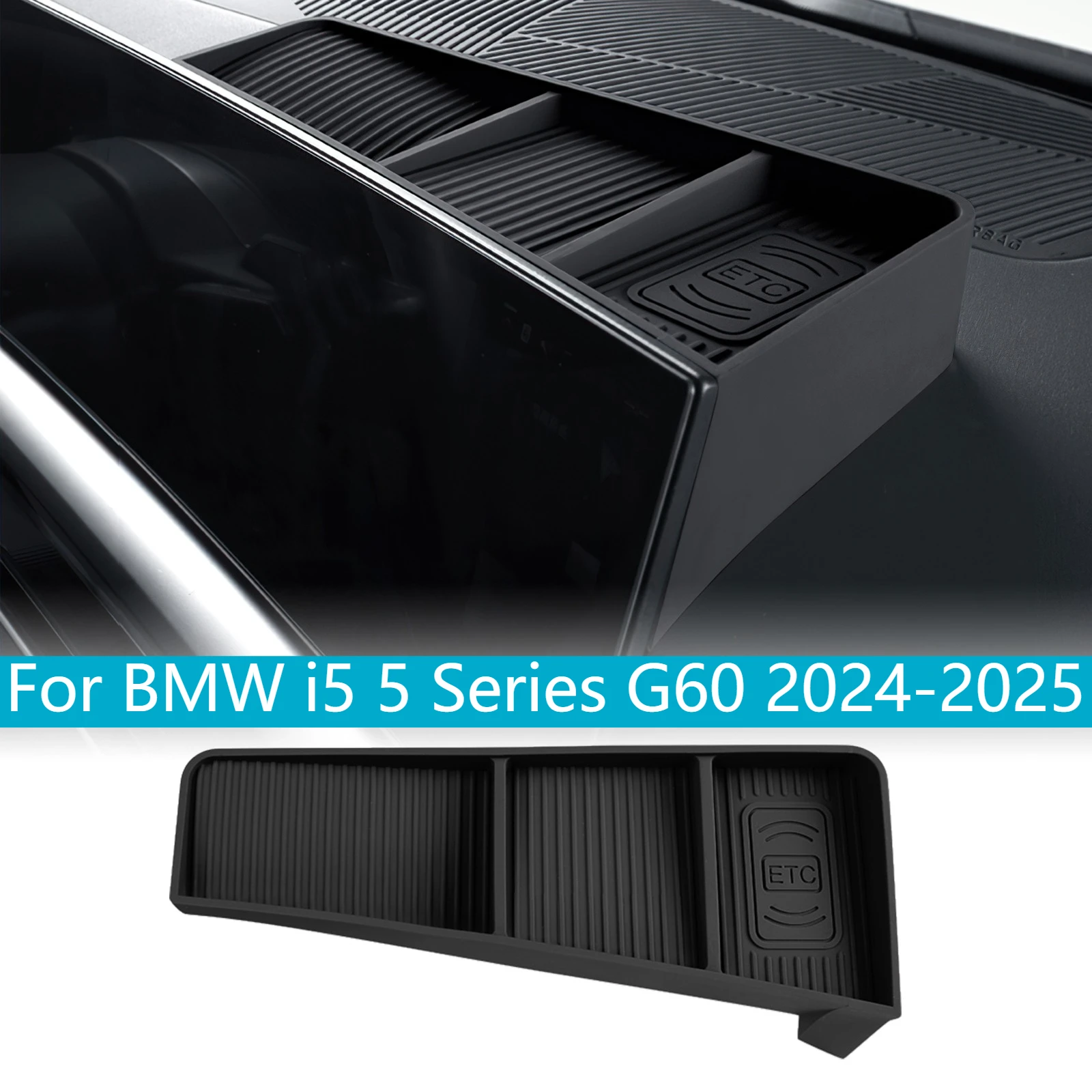 For BMW i5 5 Series G60 2024-2025 Screen Rear Storage Box Non-destructive Paste Install Interior Decor Mod Car Accessories LHD