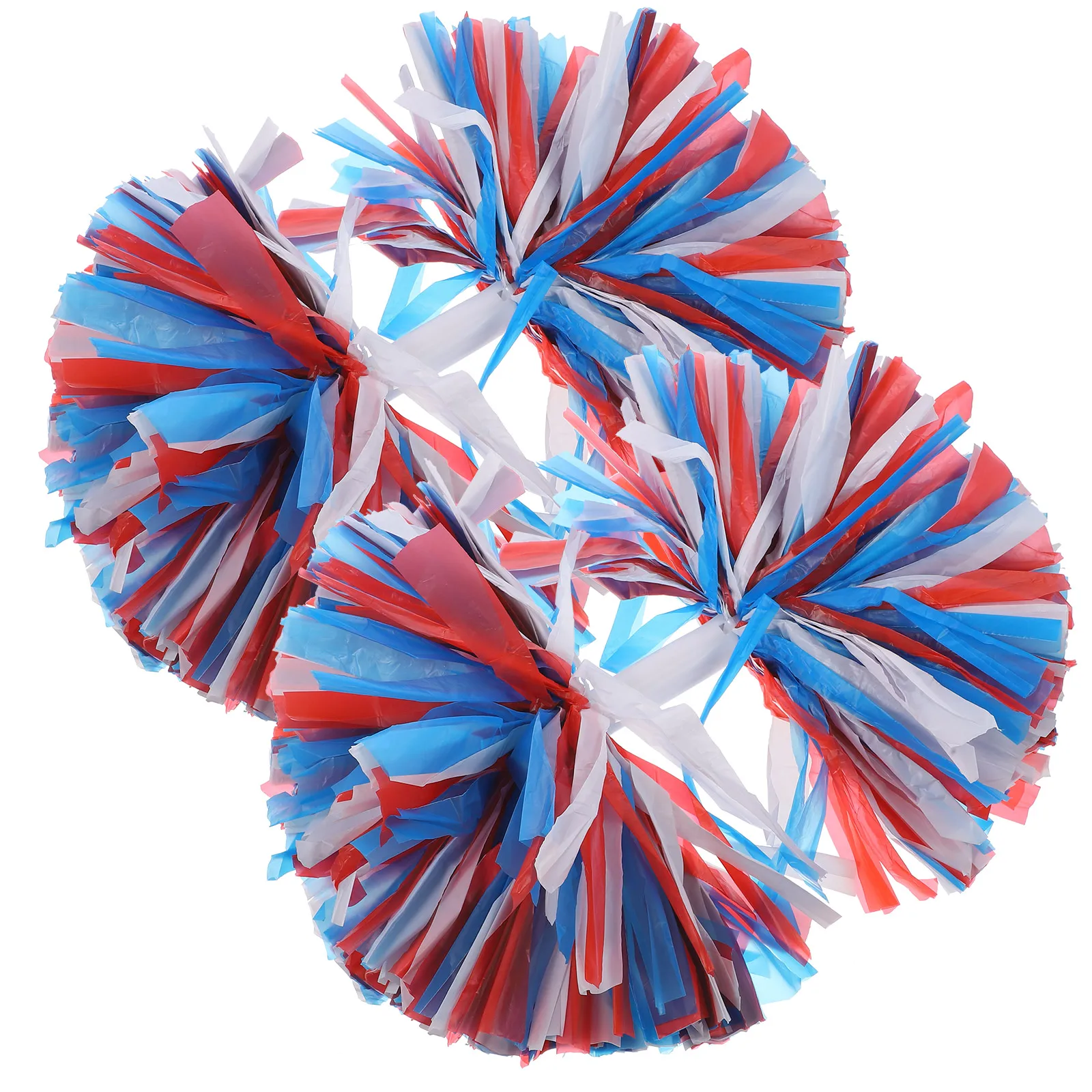 2pcs Cheerleader Pom Poms Bright Reusable Pet Pe Material Cheerleading Props For Sports Dancing Festival Gymnastics Outdoor Team