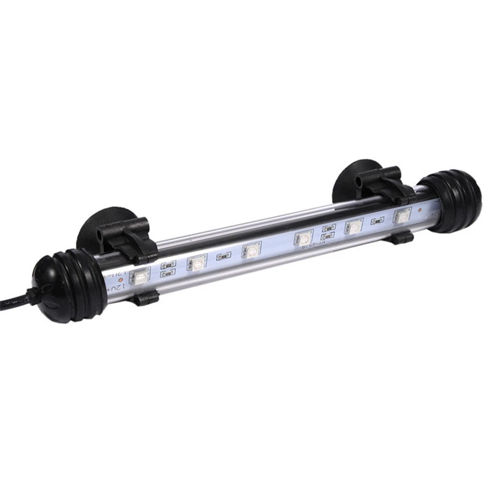 

LED Aquarium Light Fish Tank Light Color Changing Submersible Underwater Crystal Glass LEDs Lights With 18cm (US Plug)