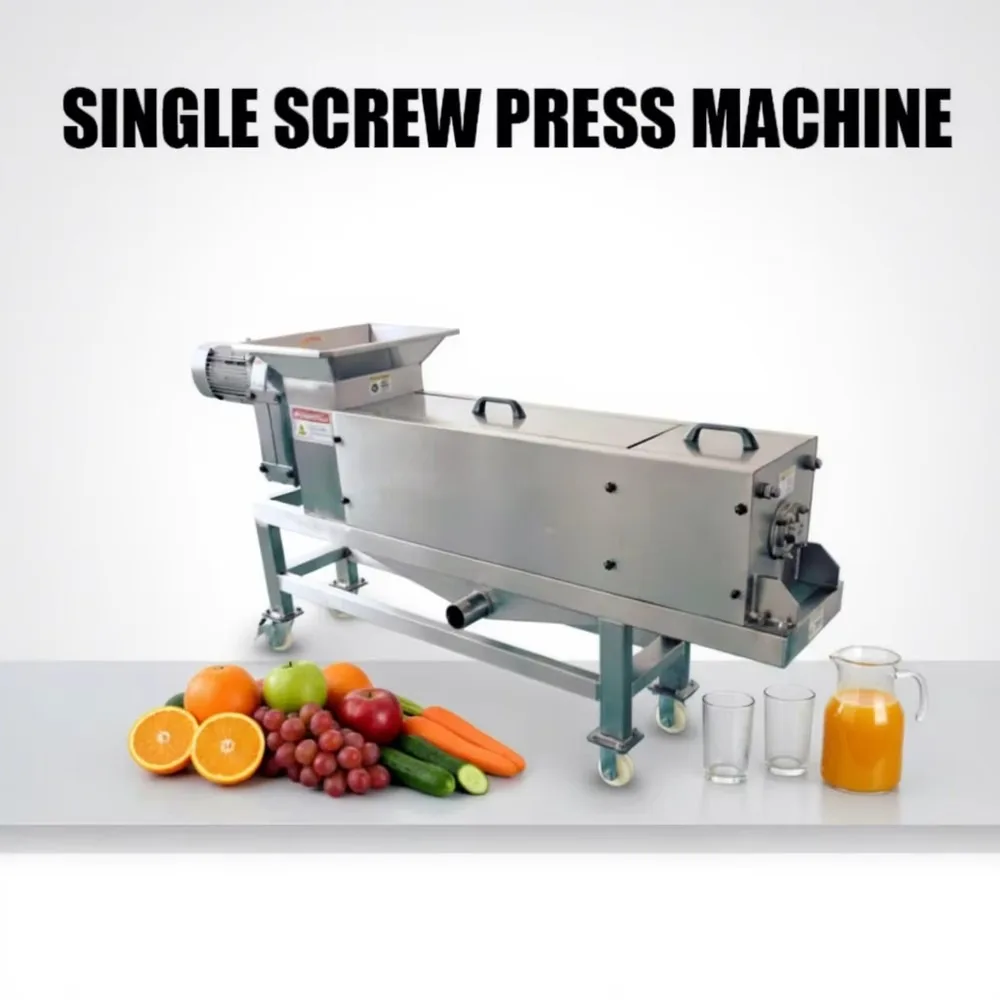 Industrial Cold Press Slow Juicer Spiral Structure Screw Juicer Extractor for Beverage Production Commercial Home Use