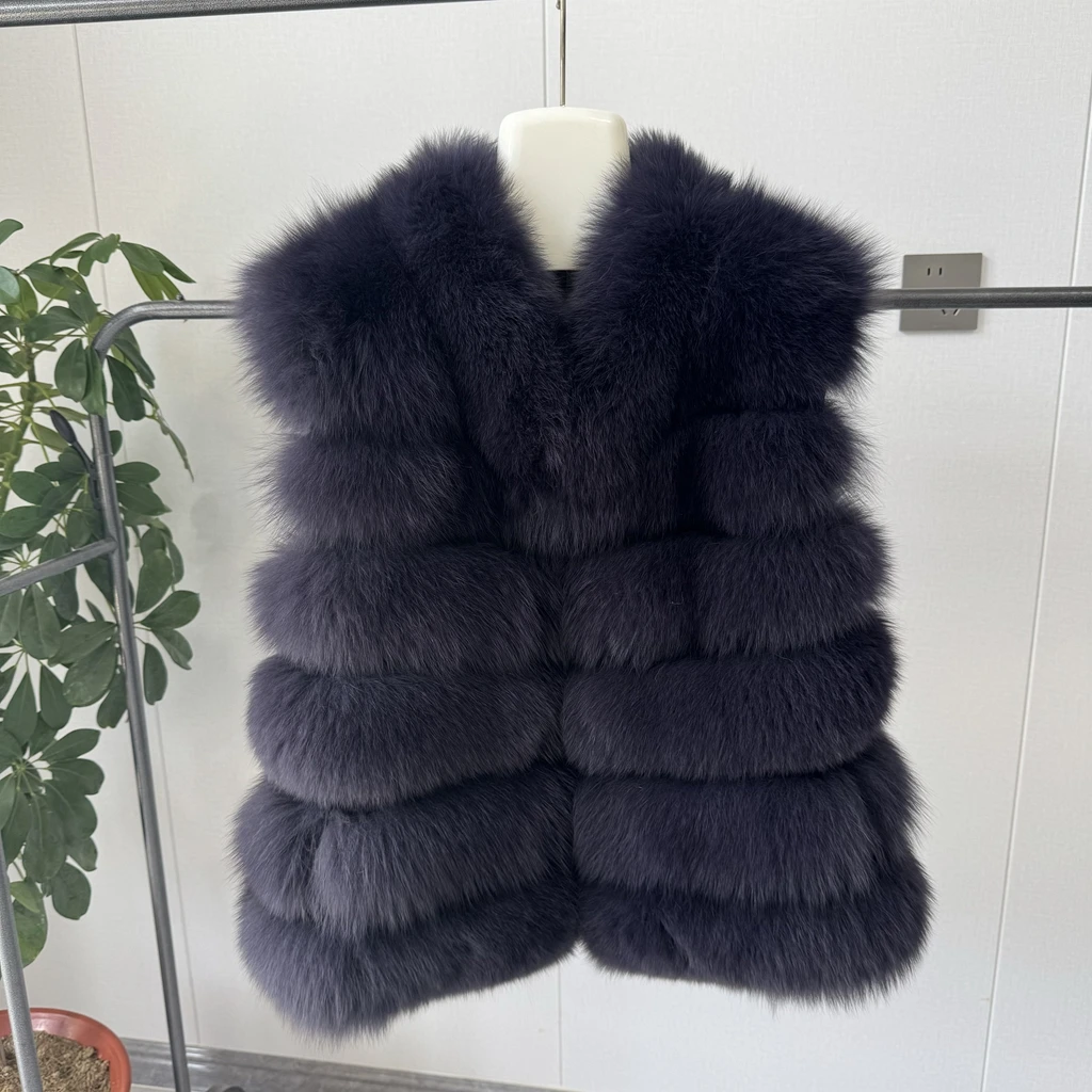 2026 NEW style Fox Fur Coat Real Winter New Outwears Women's Fashion Luxury Jacket High Quality Clothing Natural And Stand Colla