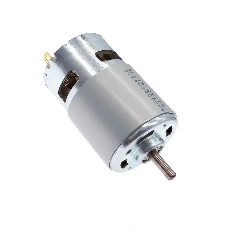 Silnik DC 12V 775 24V podwójne łożysko kulkowe 3000rpm4500rpm6000rpm8500rpm10000rpm RS775 duży moment obrotowy niski poziom hałasu