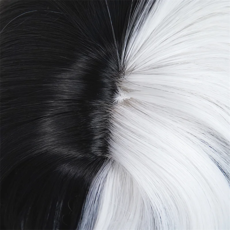 Jogo zenless zona zero dialyn adulto cosplay peruca longo preto branco trançado cabelo halloween feminino masculino alta resistente ao calor perucas prop
