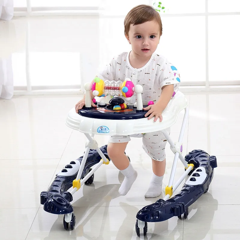 Baby walker baby Stroller activity supplies multi-function trolley anti-rollover with music girl baby\'s first birthday gift