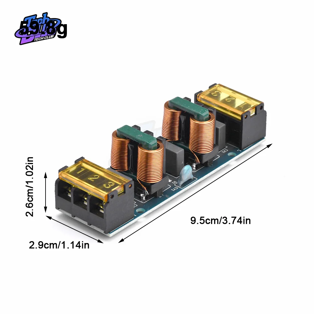 6A /25A Power Filter Emi High-Frequency Two-Stage Power Low-Pass Filter Board for Electrical Tool Accessries Power Supply