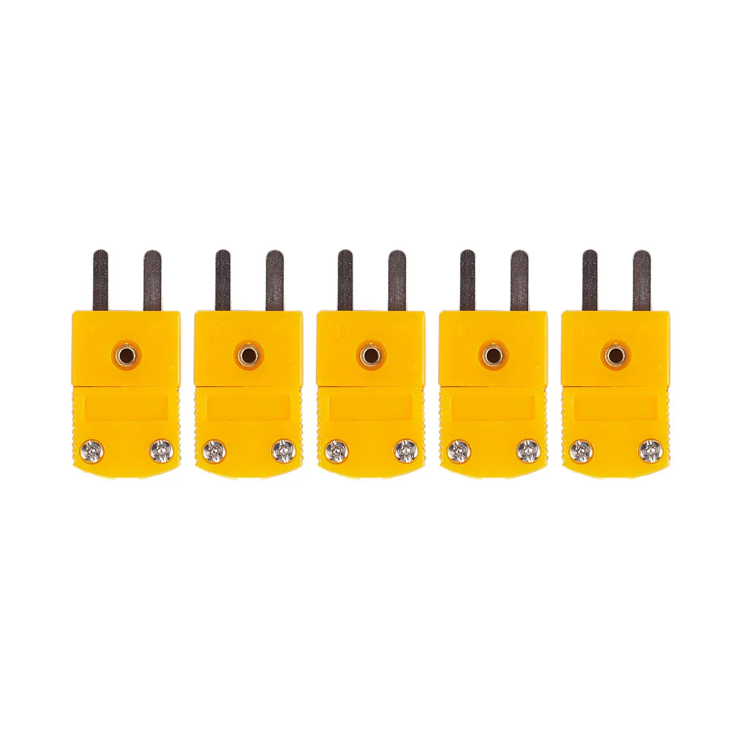 5Pcs RTD Circuits K Type Temperature Sensor Thermocouple Plugs Yellow