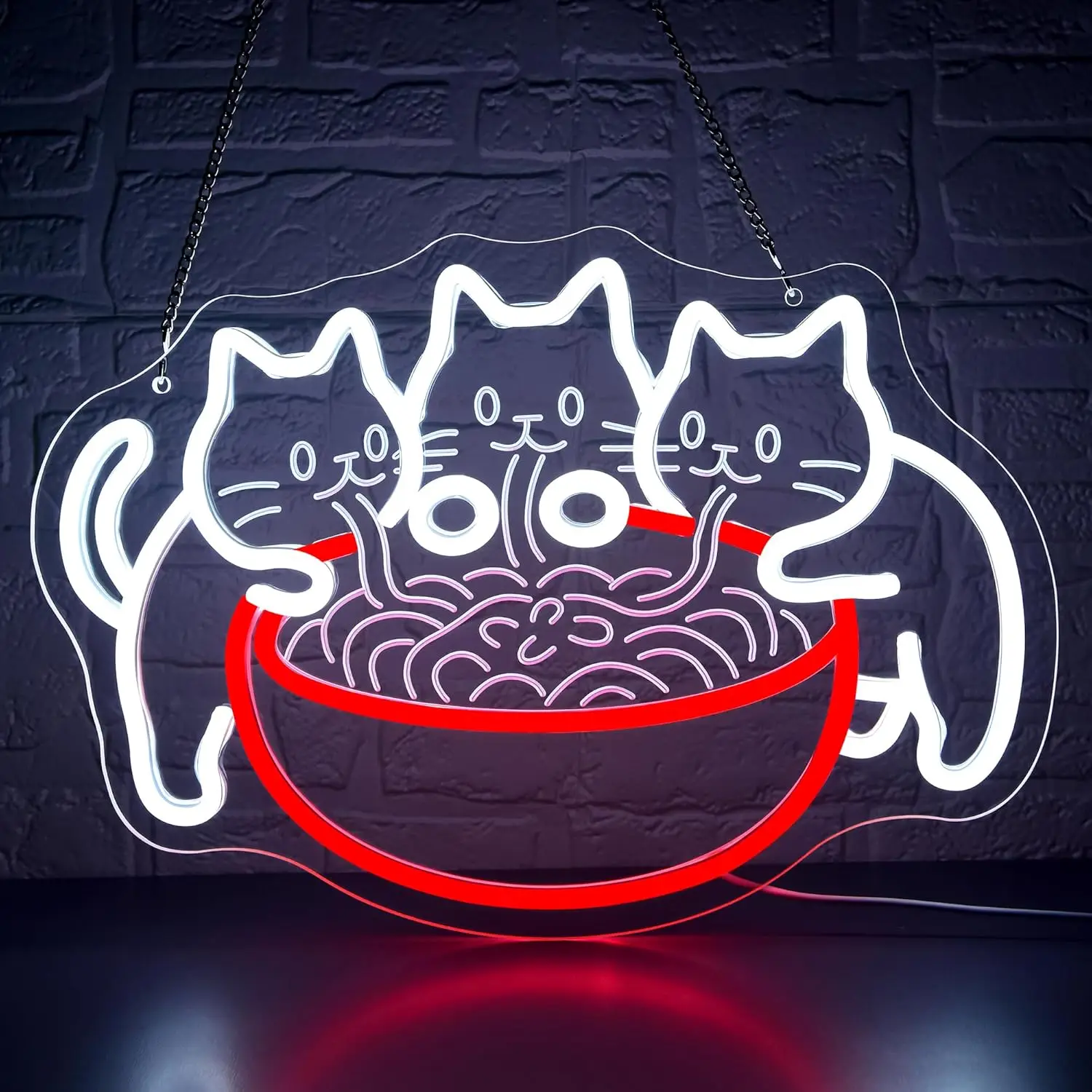 ラーメンキャット-led-ネオンサイン-usb-調光可能なネオンライトサイン-ゲームルーム-寝室-バー-リビングルーム-誕生日パーティー-ギフト-壁飾り用