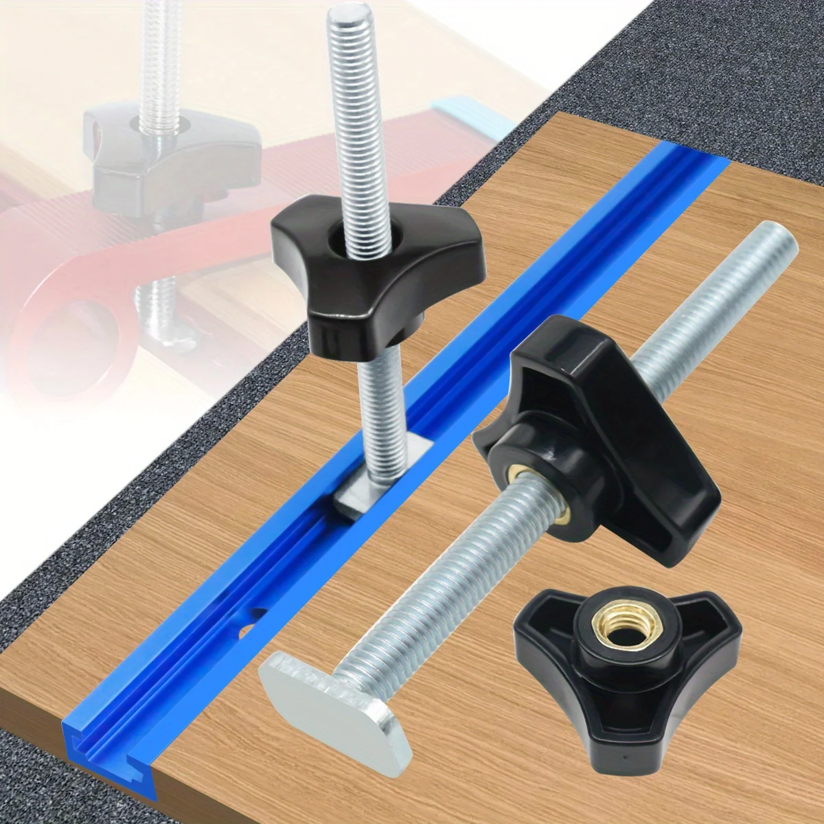 

2/10Pcs T Bolt and Nut Set,Woodworking Tool Jigs,DIY Woodworking Bench Tool,Screw Fixture Workbench T-Slot Fastener