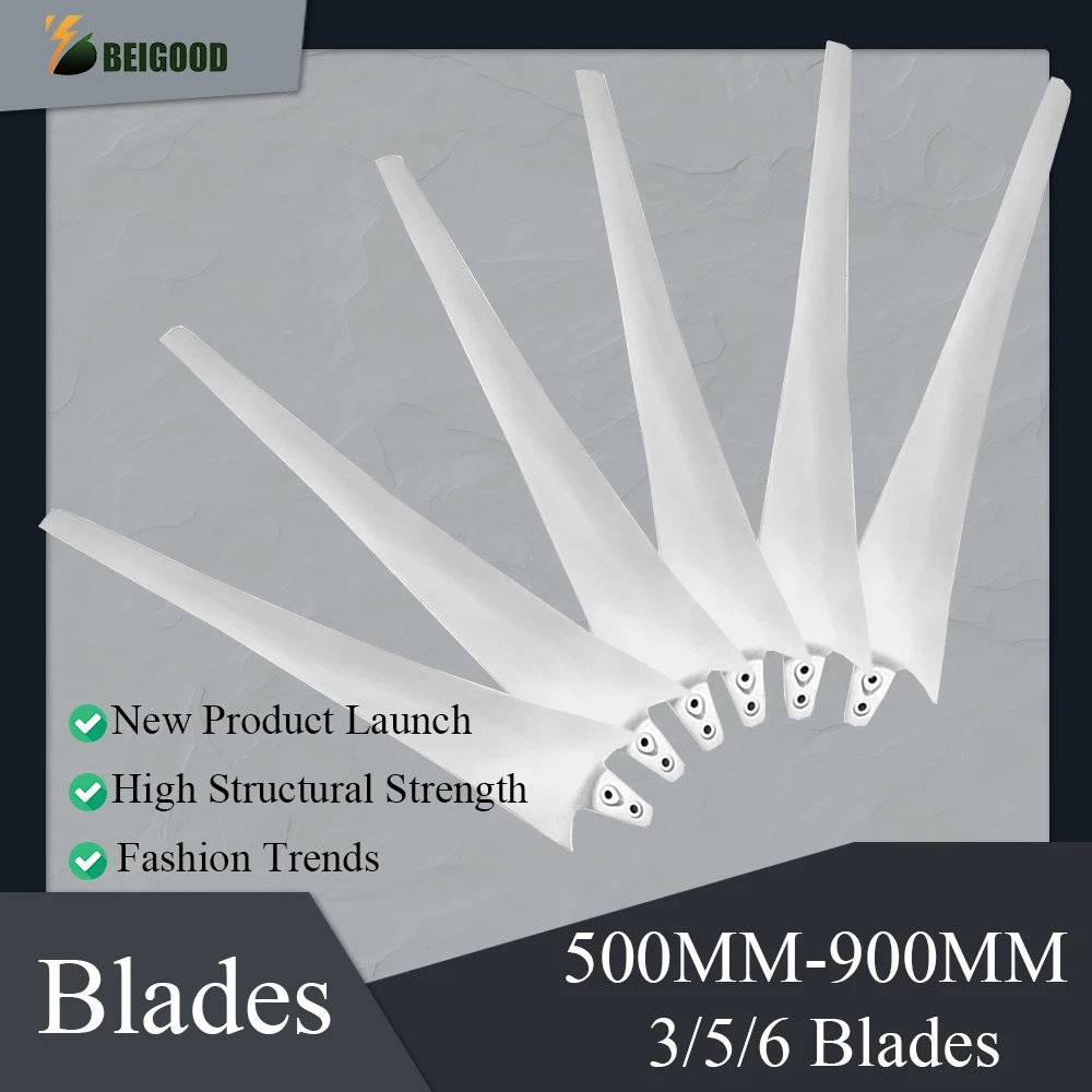 

530-900mm Nylon Blade New Energy Windmill Horizontal Wind Turbine Generator Blades For DIY Wind Turbine