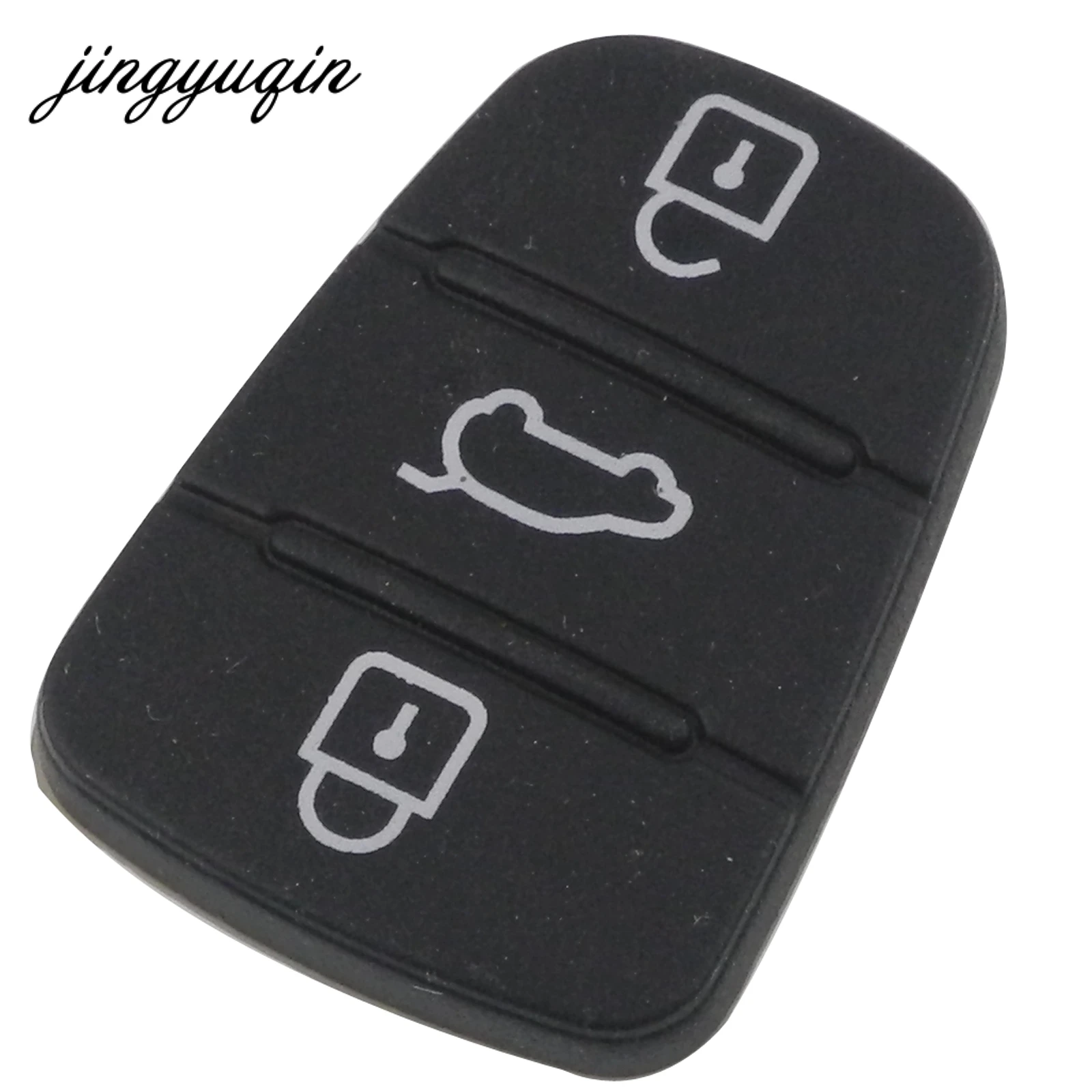 Jingyuqin Casing Kunci Remote 3 Tombol Alas Karet untuk Hyundai I10 I20 I30 IX35 untuk Kia K2 K5 Rio Sportage Kunci Flip