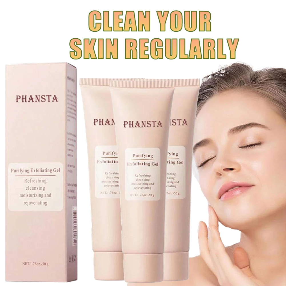 

50 г отшелушивающий гель для лица, контроль жирности, гладкое смягчение лица, глубокая очистка пор, нежный отшелушивающий скраб для лица, увлажняющий уход за кожей