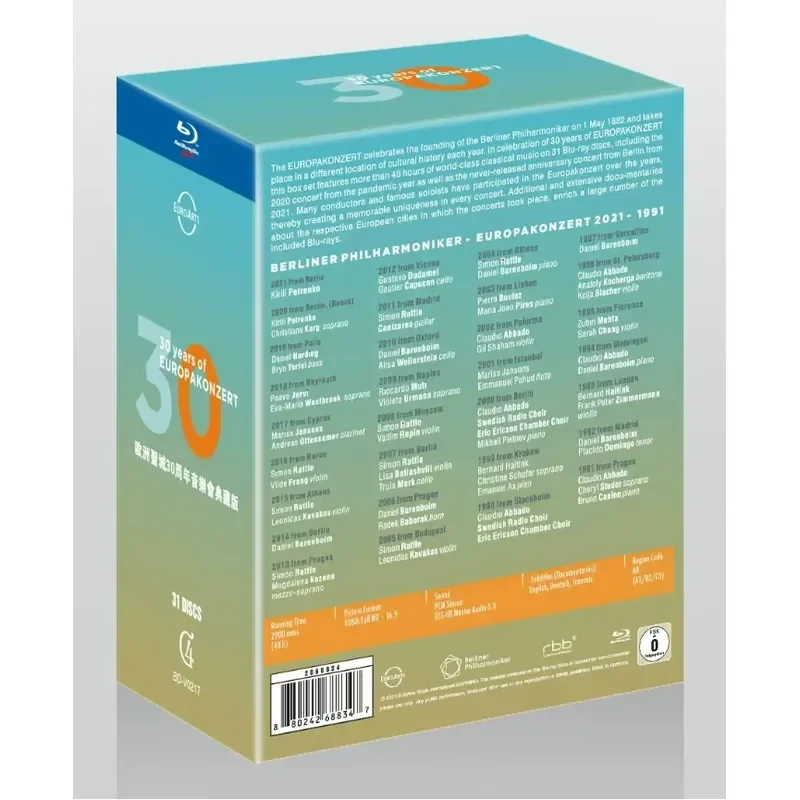European Holy City 30th Anniversary Concert Collector's Edition Classical Symphony High Definition BD Blu-ray 31 Disc