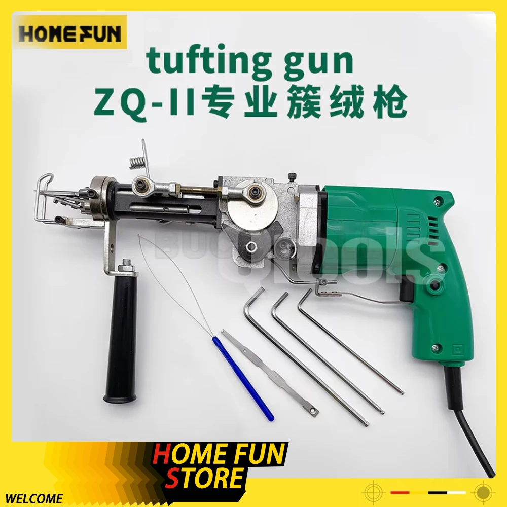 Tufting Gun Zq-Ii Tufting Carpet Machine Electric Carpet Tufting Gun Loop Pile Cut Pile Kit Customize Pneumatic Tufting Rug Guns