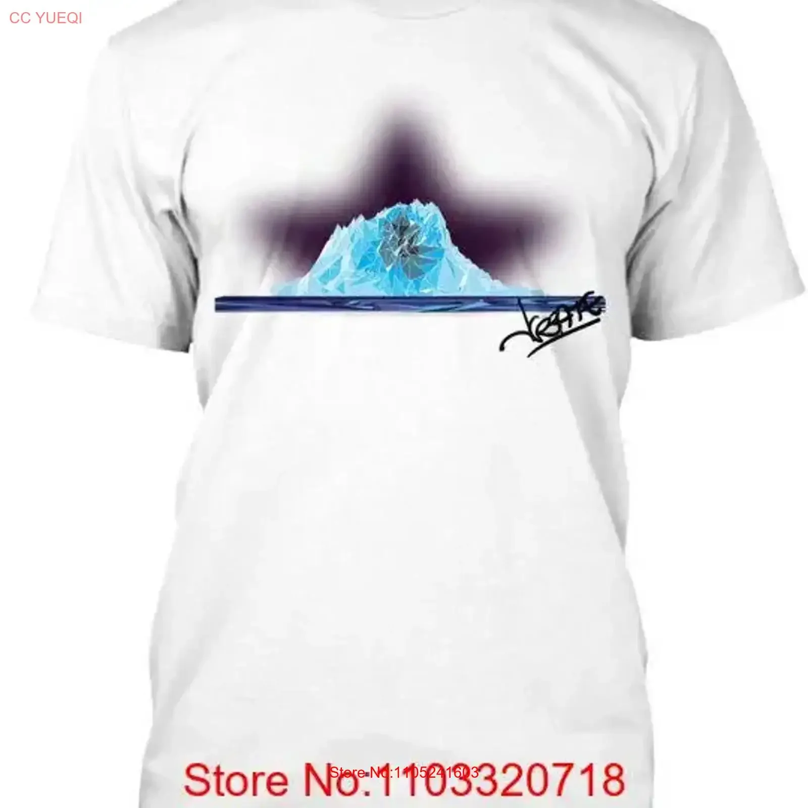 Mysterious Iceberg T Shirt Crew Neck Size S to 4XL vintage Washed Stretched designer clothes Soft fashion Top For Everyday Wear
