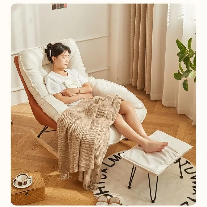 

Скандинавское одно кресло-качалка, кресло с откидной спинкой, бытовые стулья, свет для гостиной, роскошный балкон, диван для отдыха для взрослых, ленивый диван, стулья