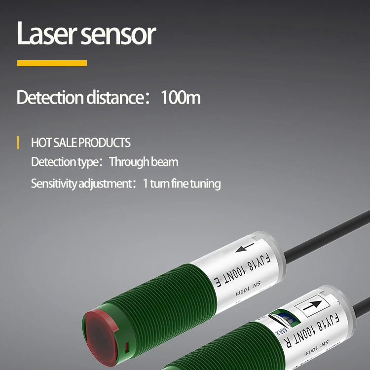FUWEI FJY18-100PT M18 Kleiner Spot-Infrarot-sichtbarer Laser-Durchgangssensor Photoelektrischer Sengsing-Schalter – Detail 7