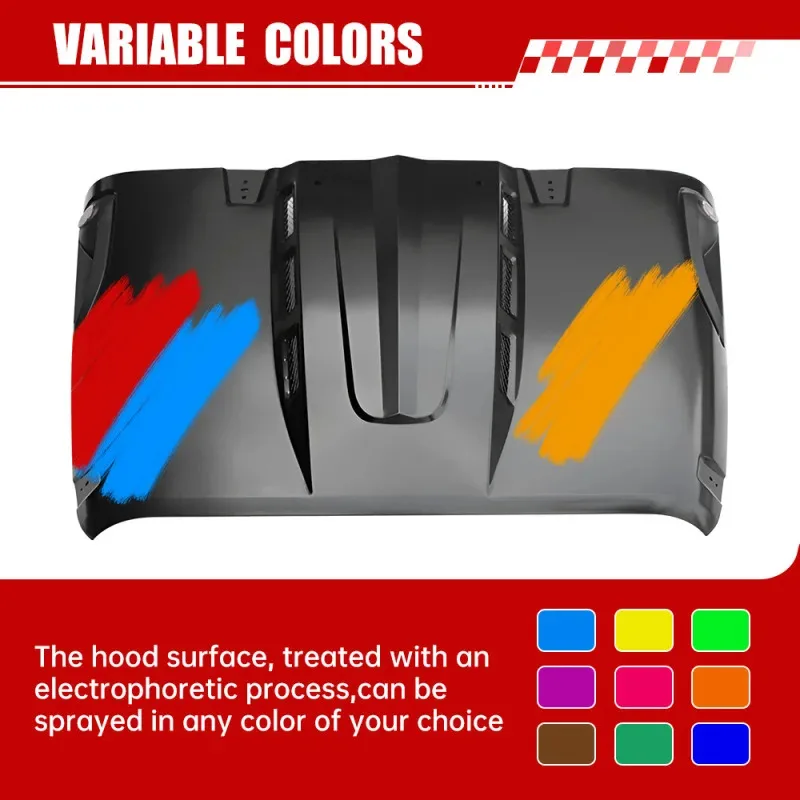 

According Design Engine Hood Needs Paint Process Product Suace Wrangler The Avenger Style Replacement Hood Compatible with 200