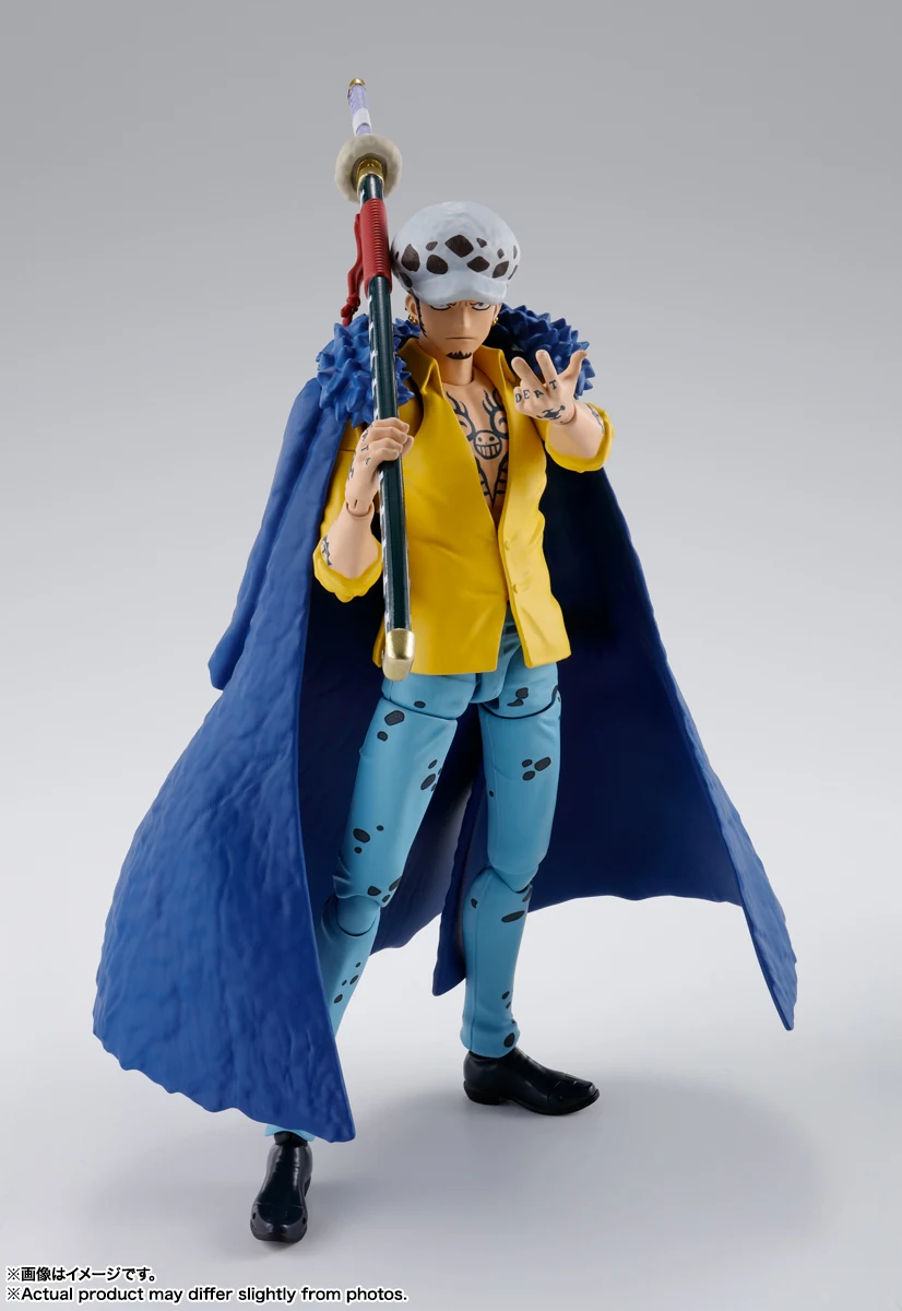 Stock Original Bandai Anime Figure One Piece S.H.Figuarts TRAFALGAR.LAW The Raid on Onigashima PVC Action Figurine SHF Toys