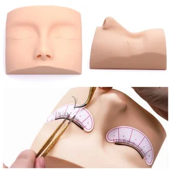 New Multifunctional Eyelashes Training Head Mold Grafting Lashes Silicone Mannequin Practice Half-face Mold Makeup Tools