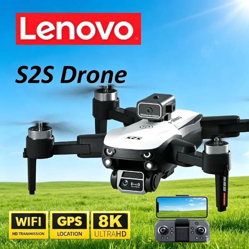 

Lenovo S2S 8K HD GPS Drone Dual Lens Omnidirectional Obstacle Avoidance Brushless Motor RC Quadcopter Aerial Toy