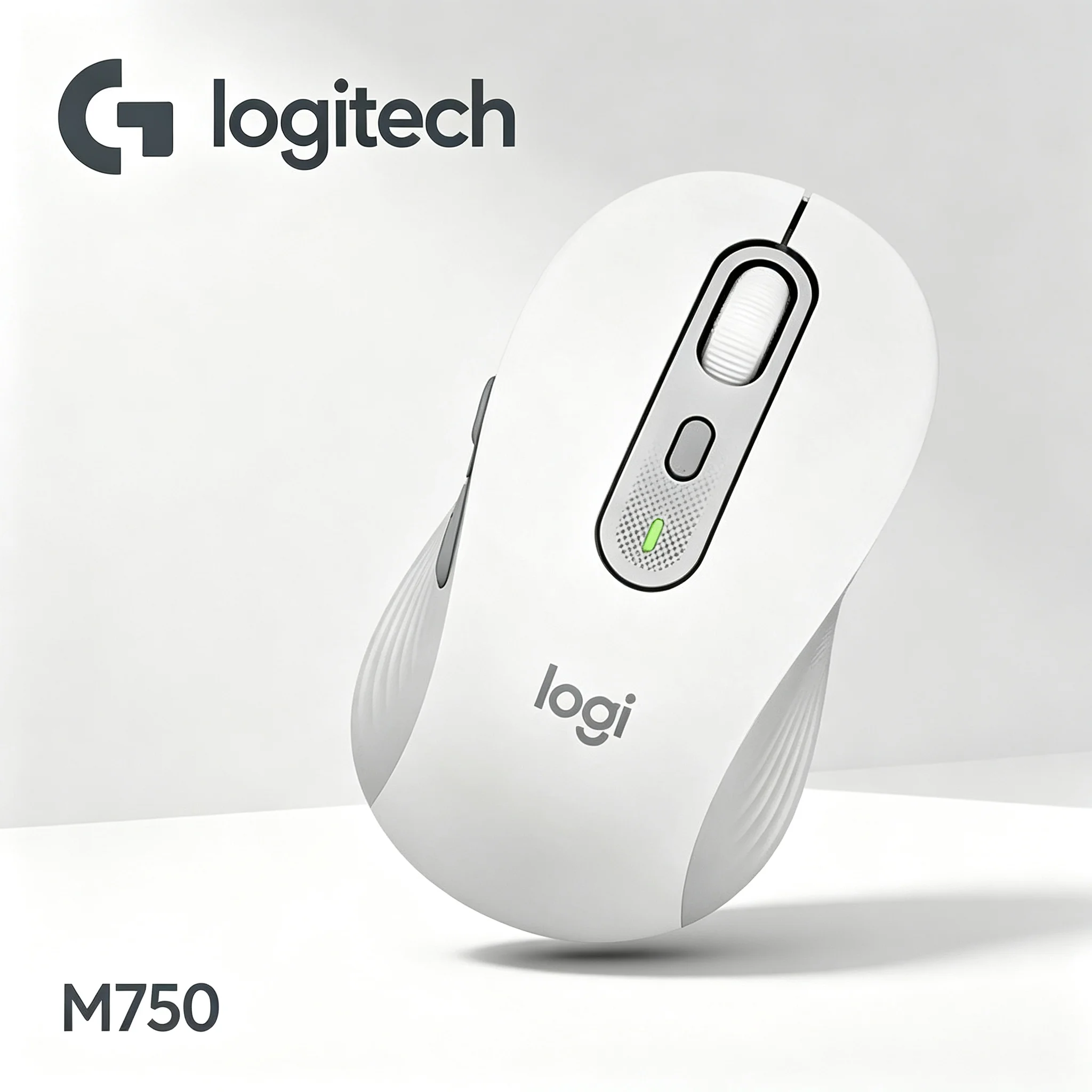 Logitech M750 Multi‑Device Wireless Mouse Bluetooth 2.4GHz Receiver Comfort Ergonomic Mice For Laptop PC Mac Desktop Computer