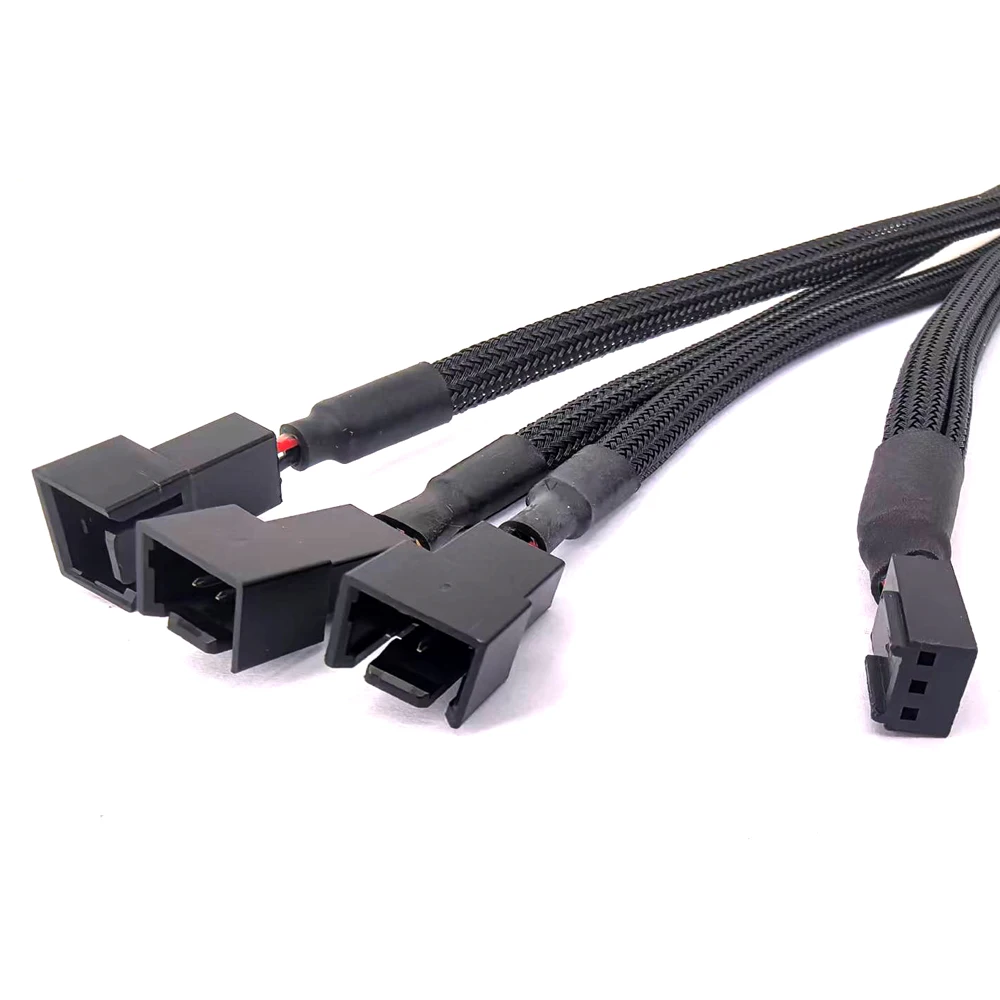 Ventilador 3 pines 12V - Cable PWM 1-4 vías y divisor Y - 22AWG PC - imagen 2