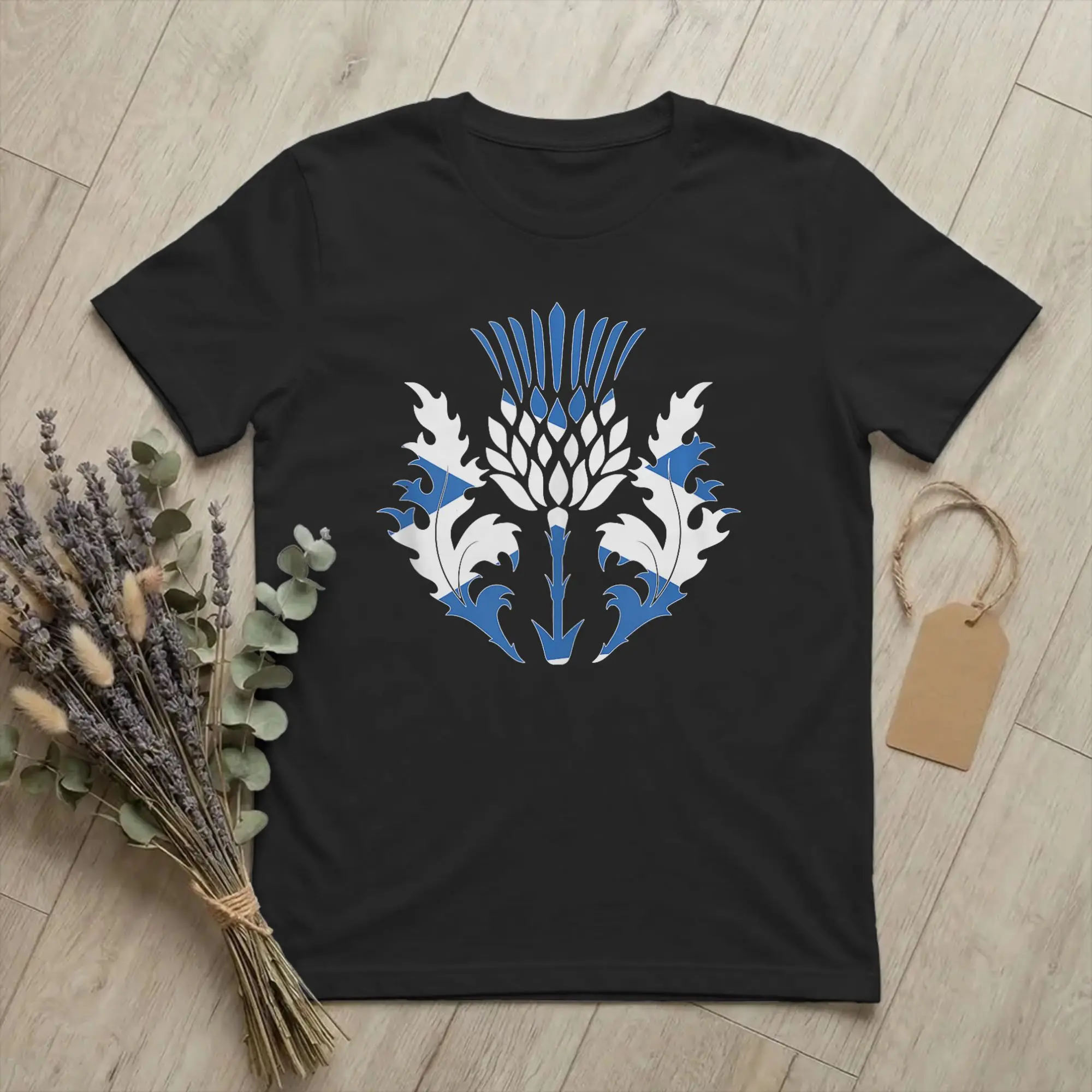 Men Scottish Flag Thistle Scots Emblem of Scotland T Shirt  100% Cotton Tops Vintage Short Sleeve Crewneck Tees Summer T-Shirt