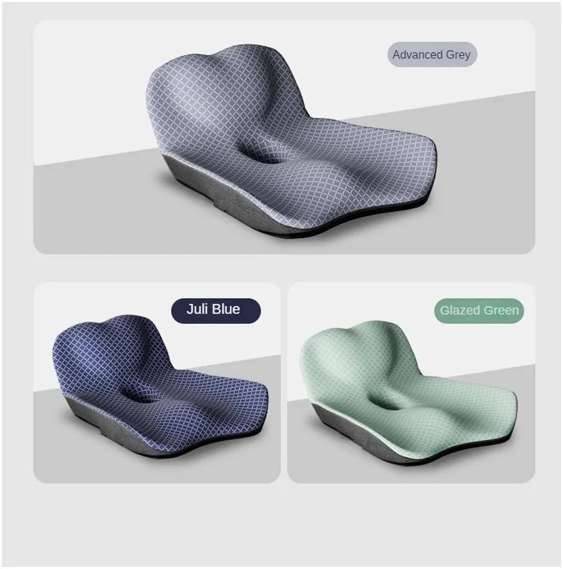 Memory-Schaum-Bürostuhlkissen, Lendenwirbelstütze, Wirbelsäulenkorrektur, ergonomisches Sitzkissen, Druckentlastung, Autositzkissen – Detail 14