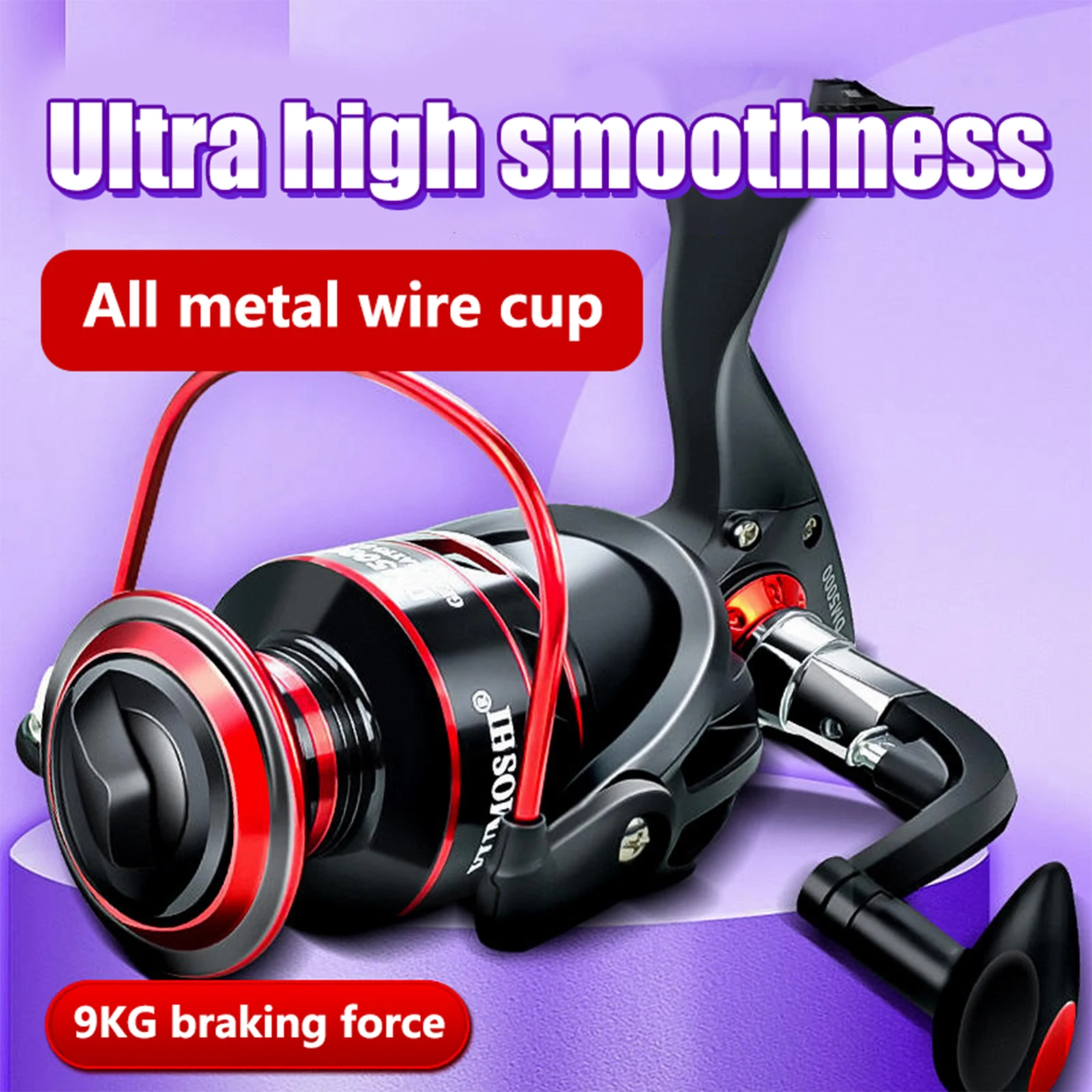 HUA 1pcs 1000-6000 Model Long Cast Sea Pole Road Asian Spinning Wheel Fishing Sea Pole Wheel Metal Wheel Rock Wheel Fish Wheel