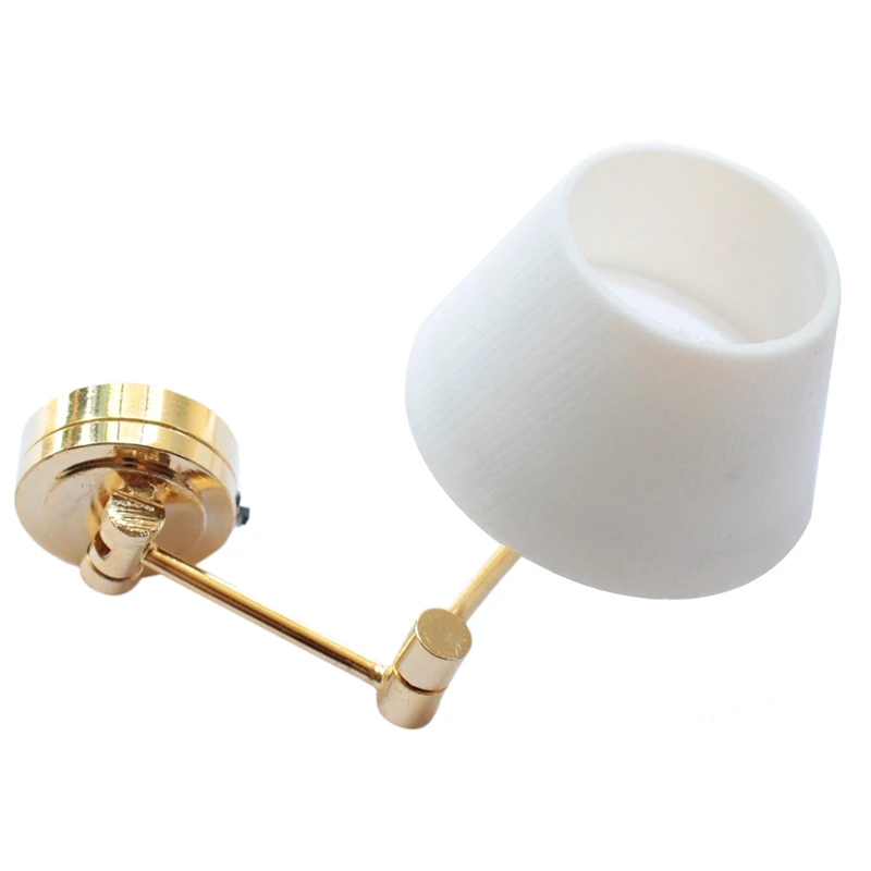 1/12 Miniature Wall Light Dollhouse Accessories Miniature LED Wall Sconce Lamp, Battery Operated,Can Be Bright