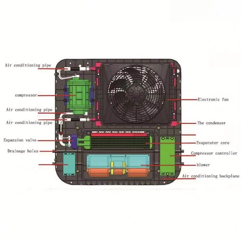WINFULL 12V 24V Truck RV Rooftop Mounted Parking All in One Air Conditioner 1 Year Warranty