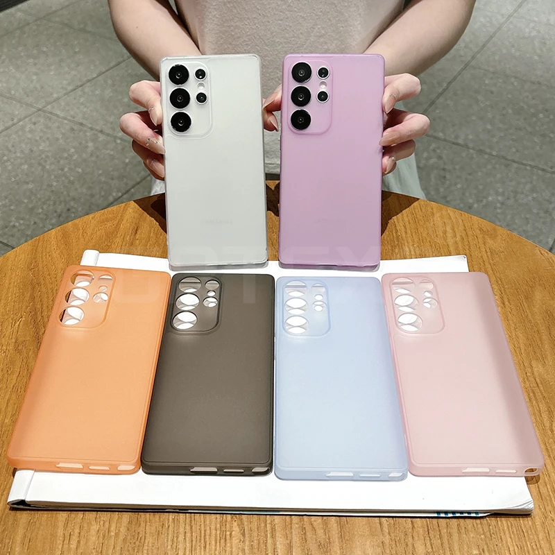 Image of Ultradünne, matte, klare, weiche TPU-Hülle für Samsung Galaxy S26 Ultra S25 Ultra S24 Ultra S23 S24 S25 Plus, Anti-Fingerprint, stoßfest.