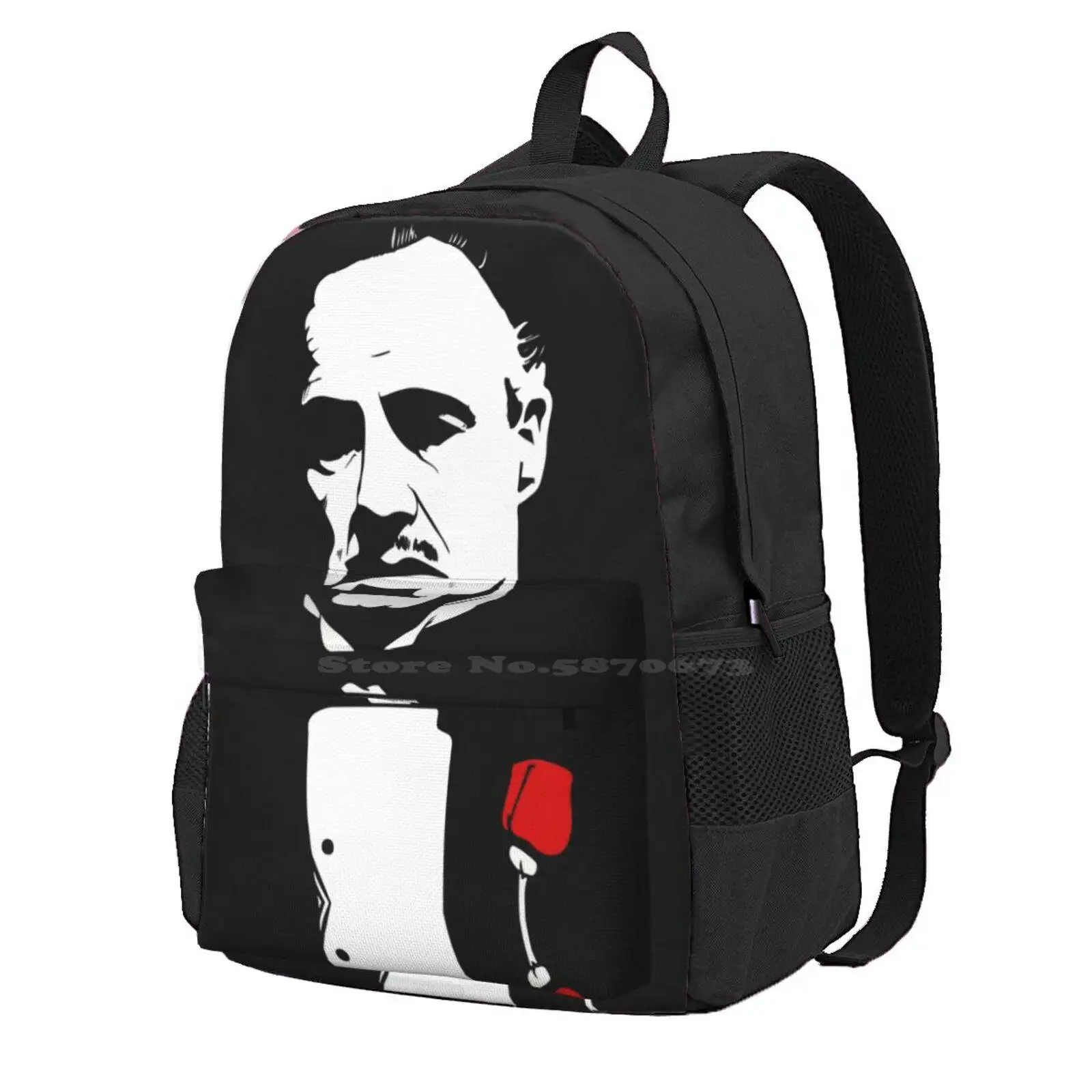 El padrino flor mochila escolar, bolso de moda, el padrino Marlon Brando, el Don Vito corleon, películas para él, gran oferta