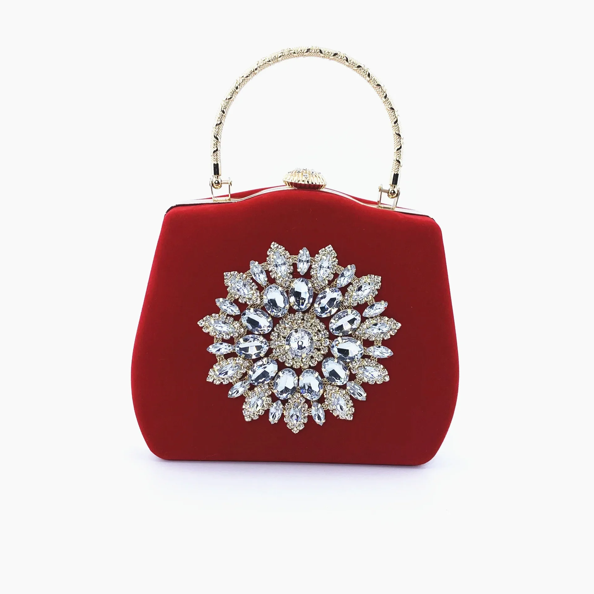 

2023 New Diamond Sun Flowers Evening Bags Luxury Clutches Evening Wedding Bag Bridal Shoulder Handbag Clutch