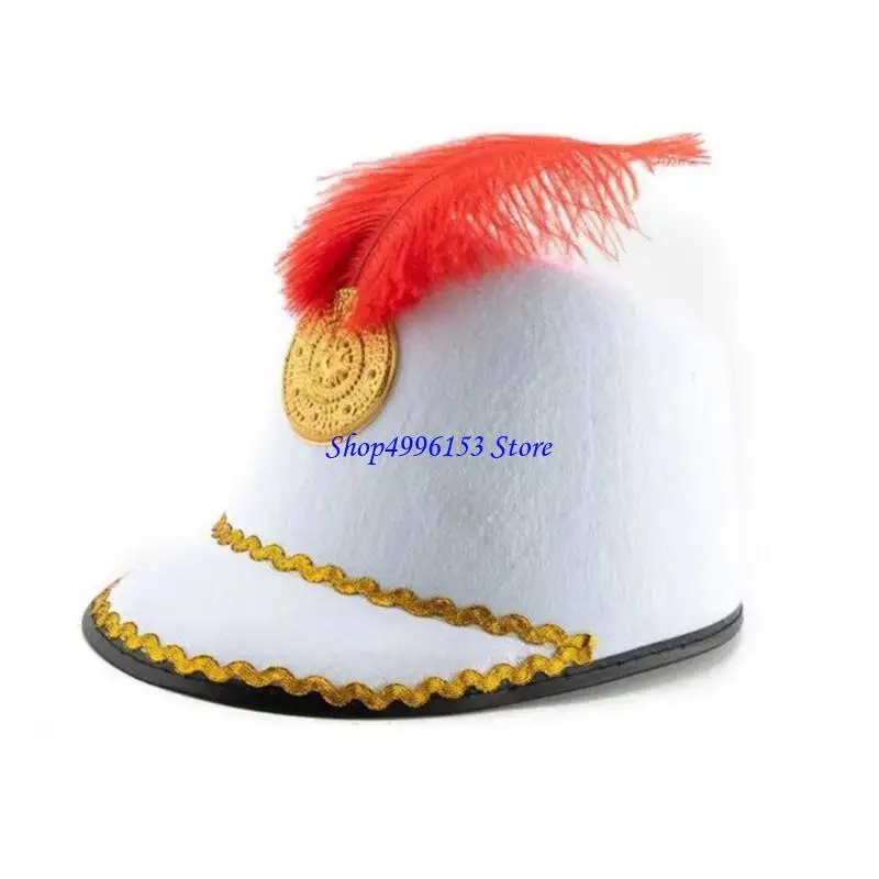 Q0KE Cosplay Guard Britain Hat Knight Top Hat Cowboy Show Vintage Hat Unisex