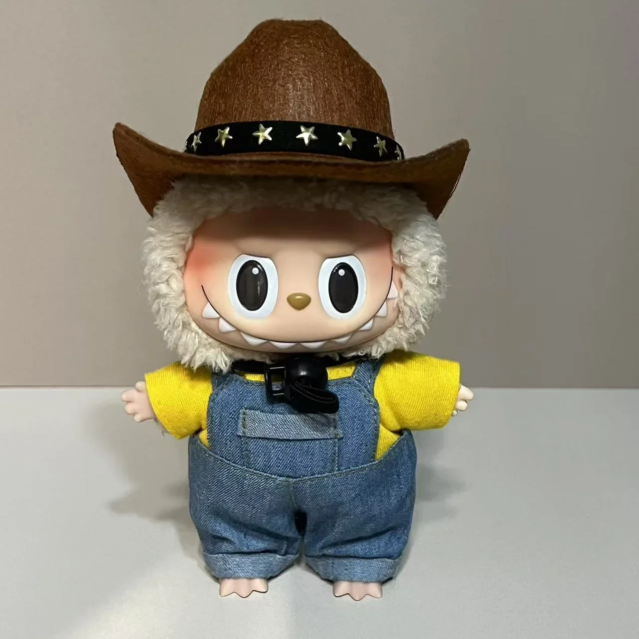

Ropa Labubu Cowboy Style Clothing Set with Hat and Accessories 15-17cm Labubu Doll Outfit