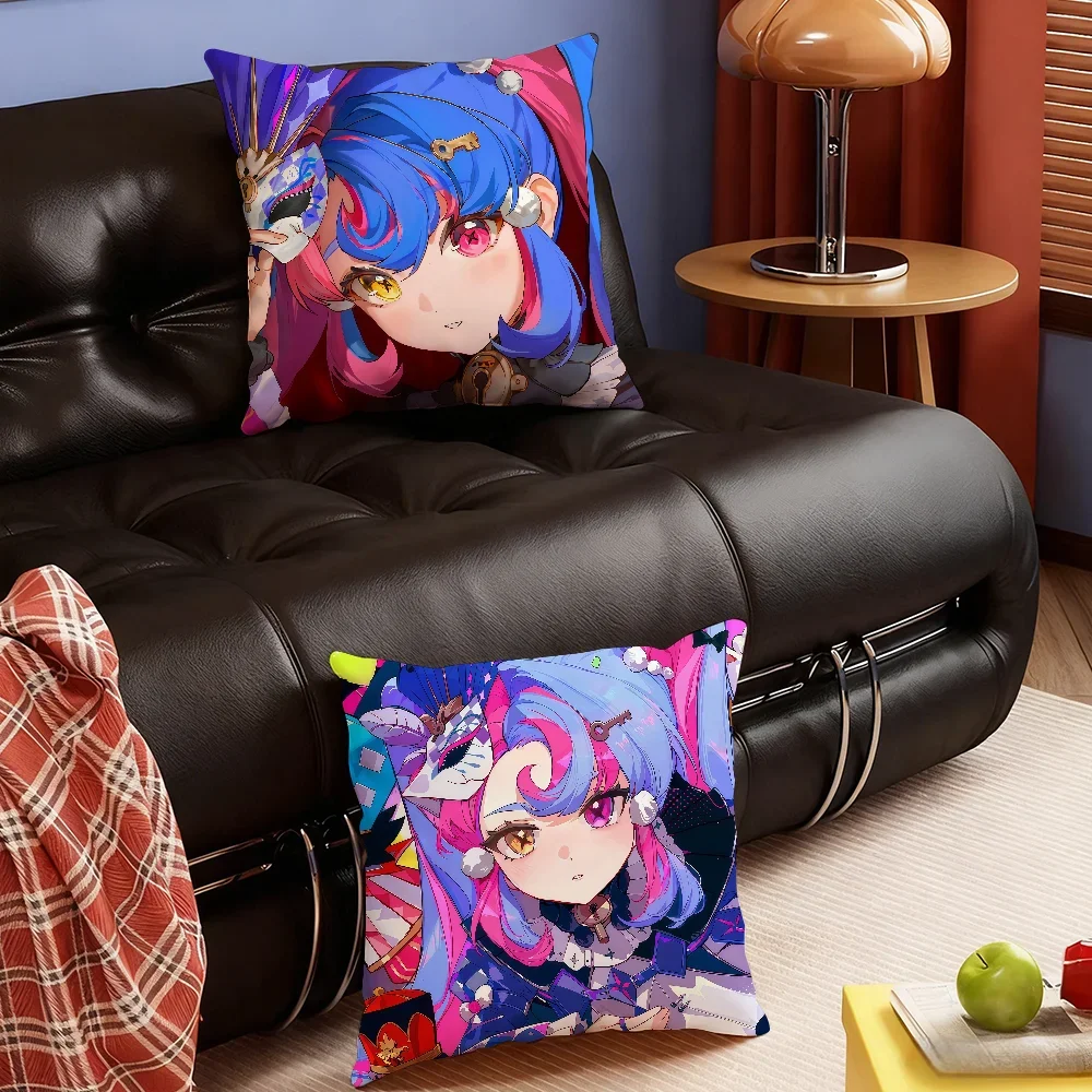 Game Wuthering Waves Roccia cushion cover Soft Smooth Pillow Case Hidden Zipper Washable Decorative Couch Office Gift