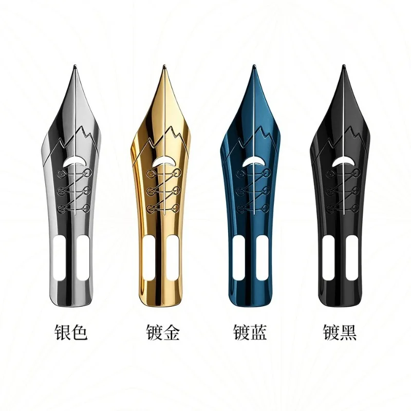 

MAJOHN Blue Plated Black Plated Soft Elastic Calligraphy Pen Tip Copperplate ES ER Floral English Round Body Songti Point Tip