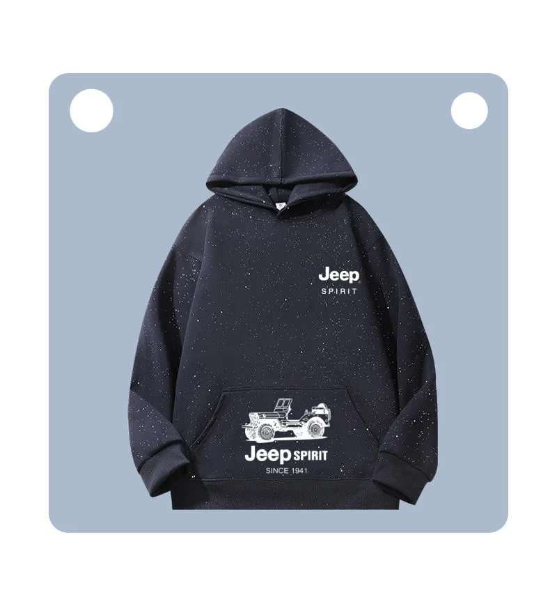 Summer New JEEP Sky & Star Cotton Hoodie, High-Quality Loose Casual Versatile Top