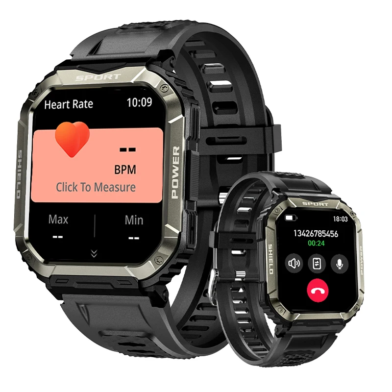 

Smart Watch for Men Women 1.83" HD Touchscreen with Bluetooth Calli IP67 Waterproof Fitness Tracker 24/7Heart Rate Sleep Monitor