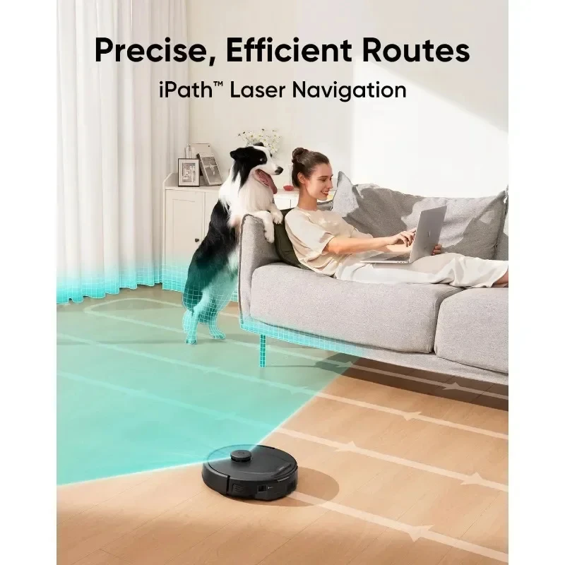 L60 Robot Vacuum with Self Empty Station, Hair Detangling Technology, 60 Days Hands Free Cleaning, 5,000 Pa Suction,Remove Hair