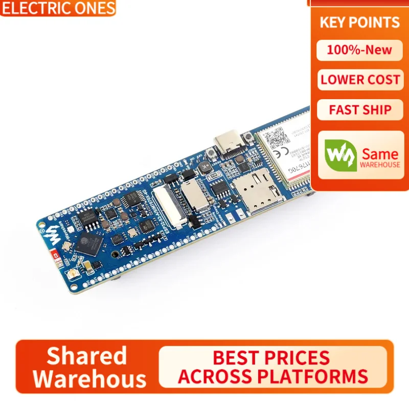 

【Waveshare genuine】- ESP32-S3 SIM7670G 4G Development Board, LTE Cat-1/WiFi/Bluetooth/GNSS Positioning,Suitable for 4G Portable