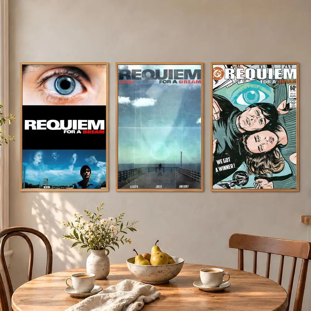 Movie Requiem for a Dream Harry Marion Poster Aesthetic Wall Art Poster HD Waterproof PP Self Adhesive Bedroom Dorm Room Decor
