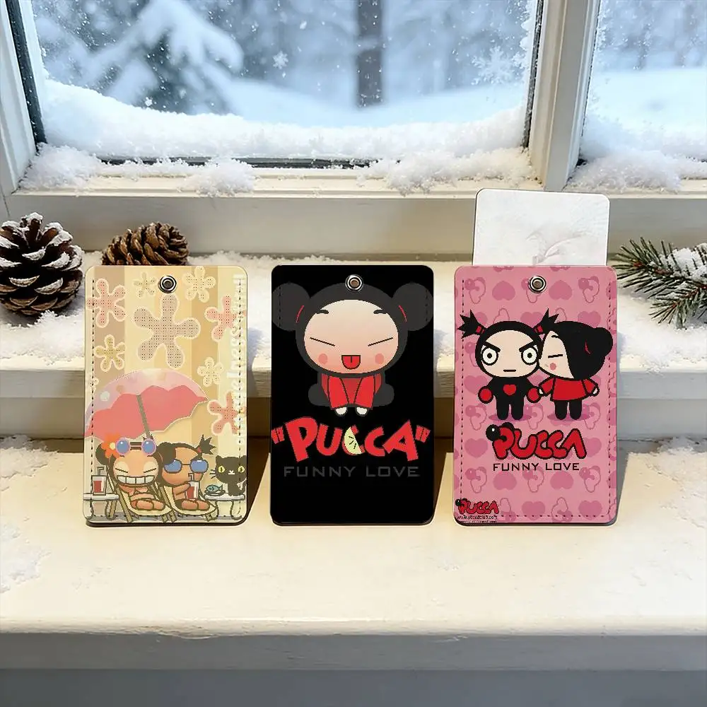 

Милый мультфильм P-Pucca C-Couple автобус домик карта доступа защитный чехол школьный прямоугольный брелок из искусственной кожи ID бестселлеры