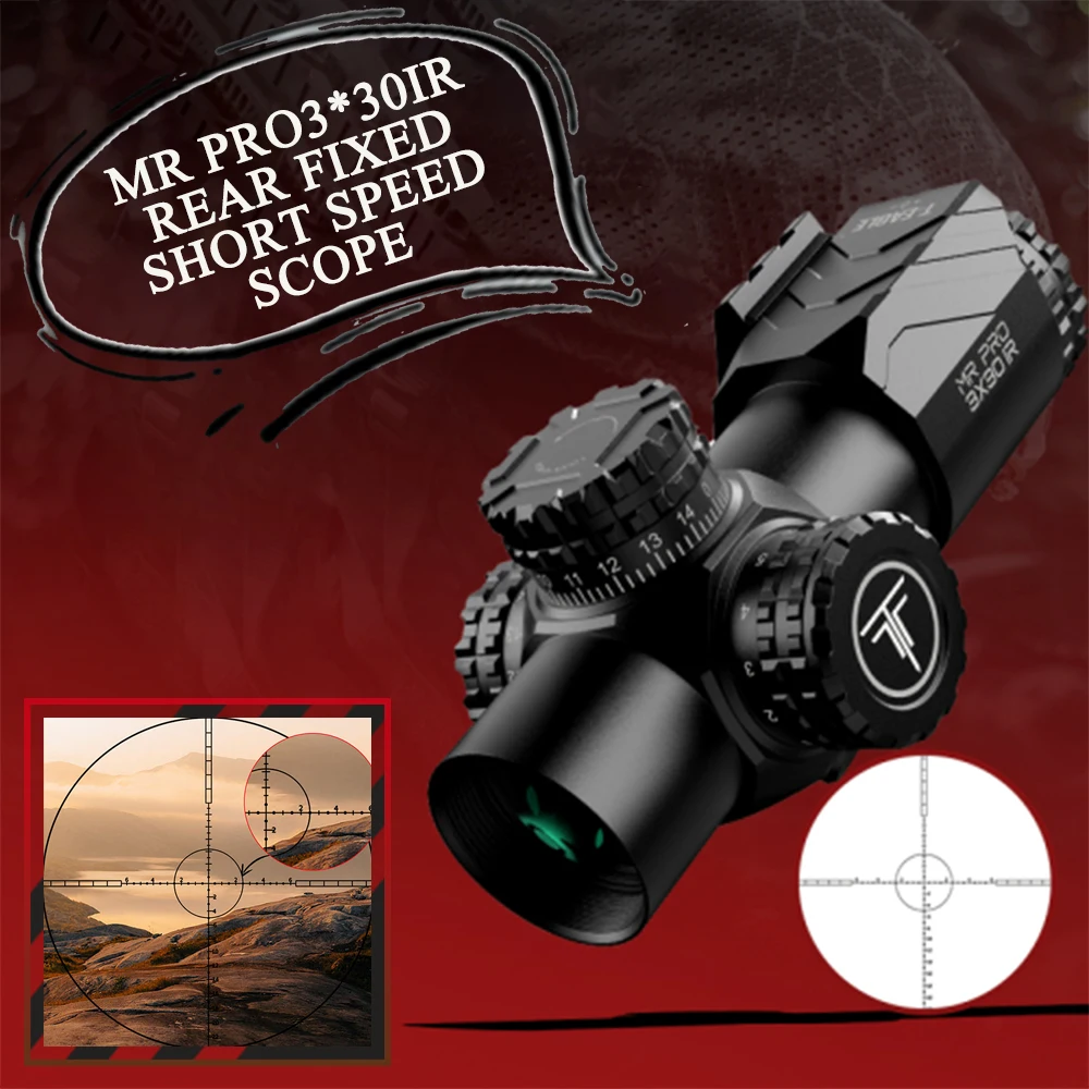 

Tactical MR PRO3*30IR Rear Fixed Short Speed Scope Hunting Airsoft Sight Optical Sight Waterproof Shockproof Shooting Equipment