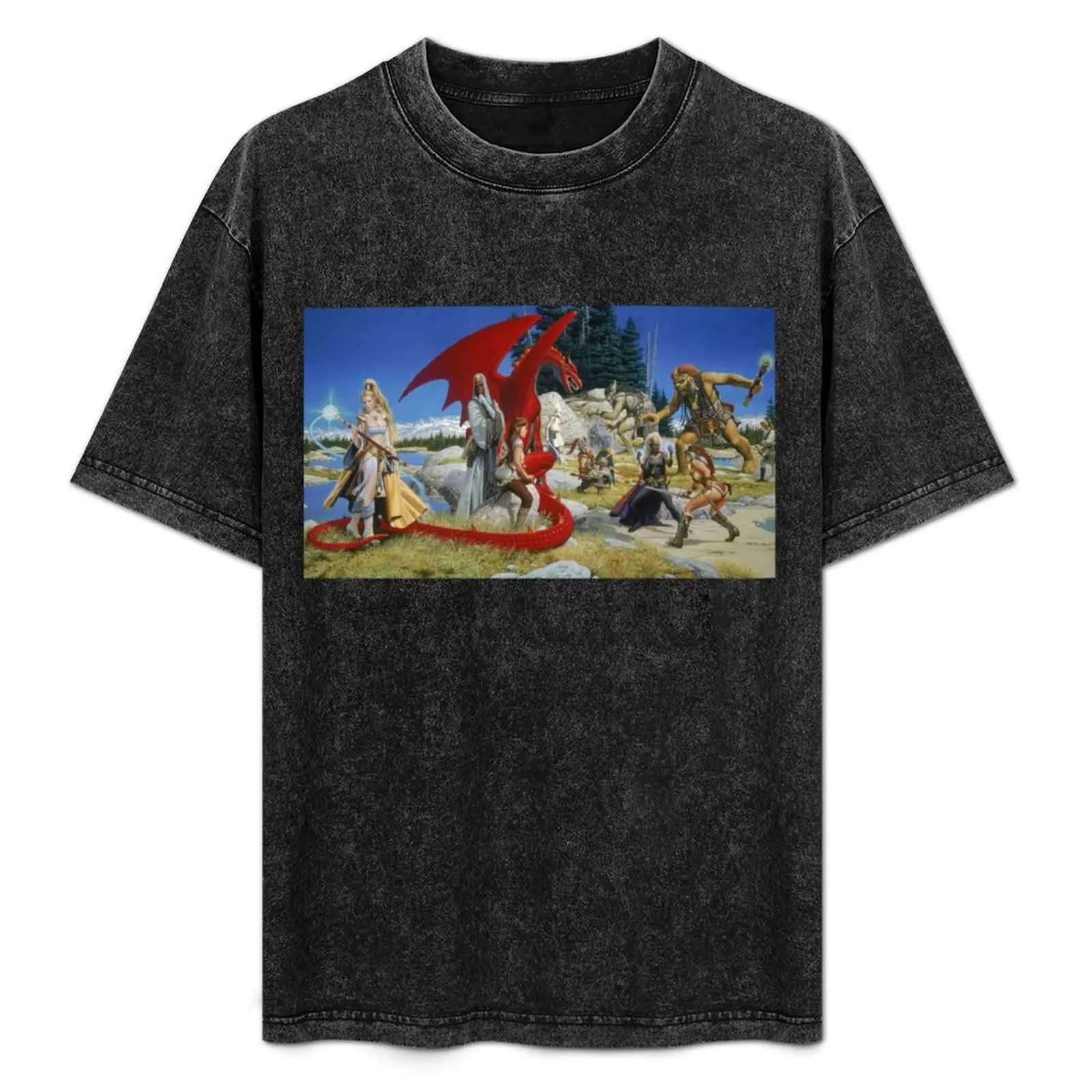 

Everquest Main Art T-Shirt Large Size Basic Casual T-Shirt