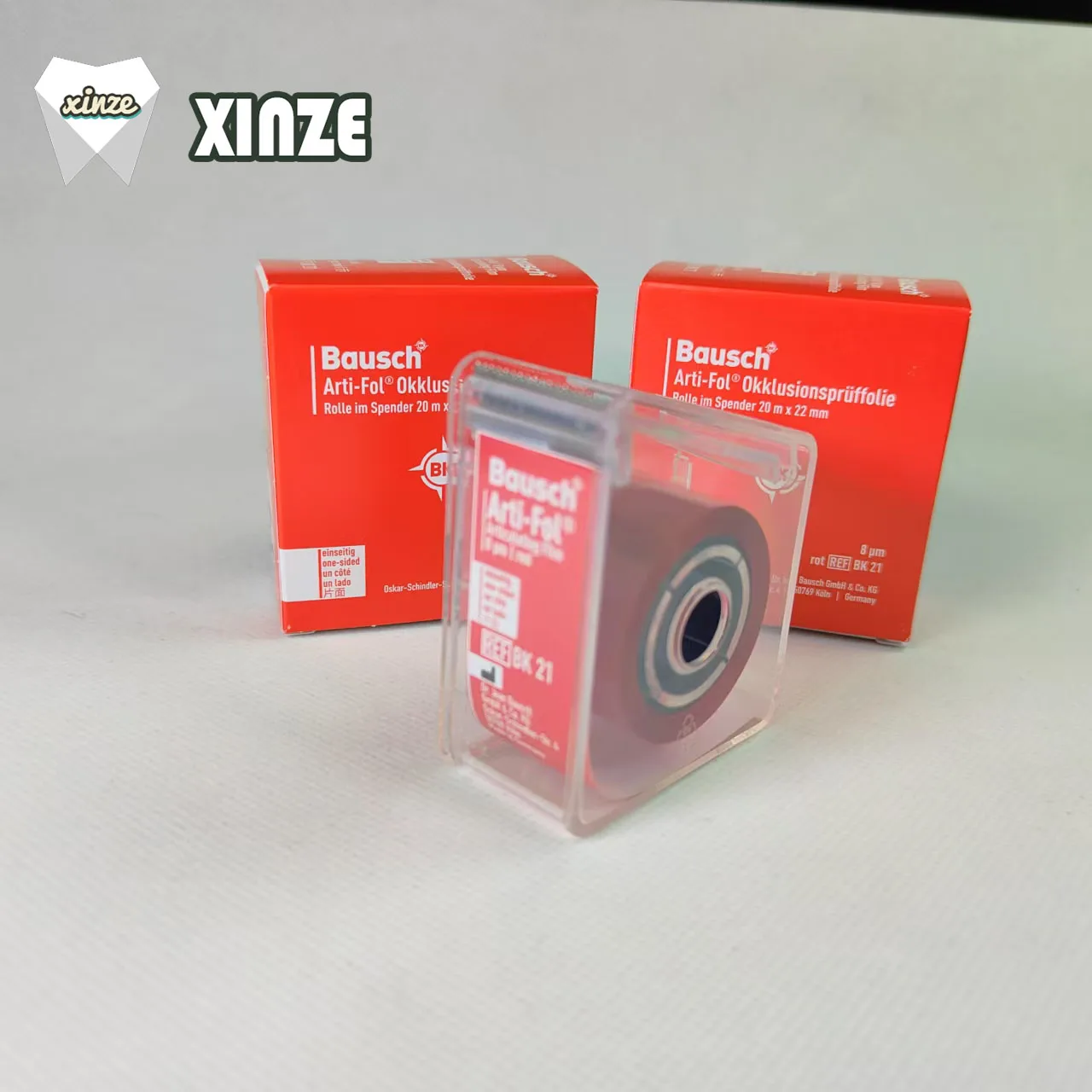 

20 Meters Dental Bausch Articulating Paper Germany BK21 BK22 Metallic Film 8 Micron 8μm Single Sided Dental materials