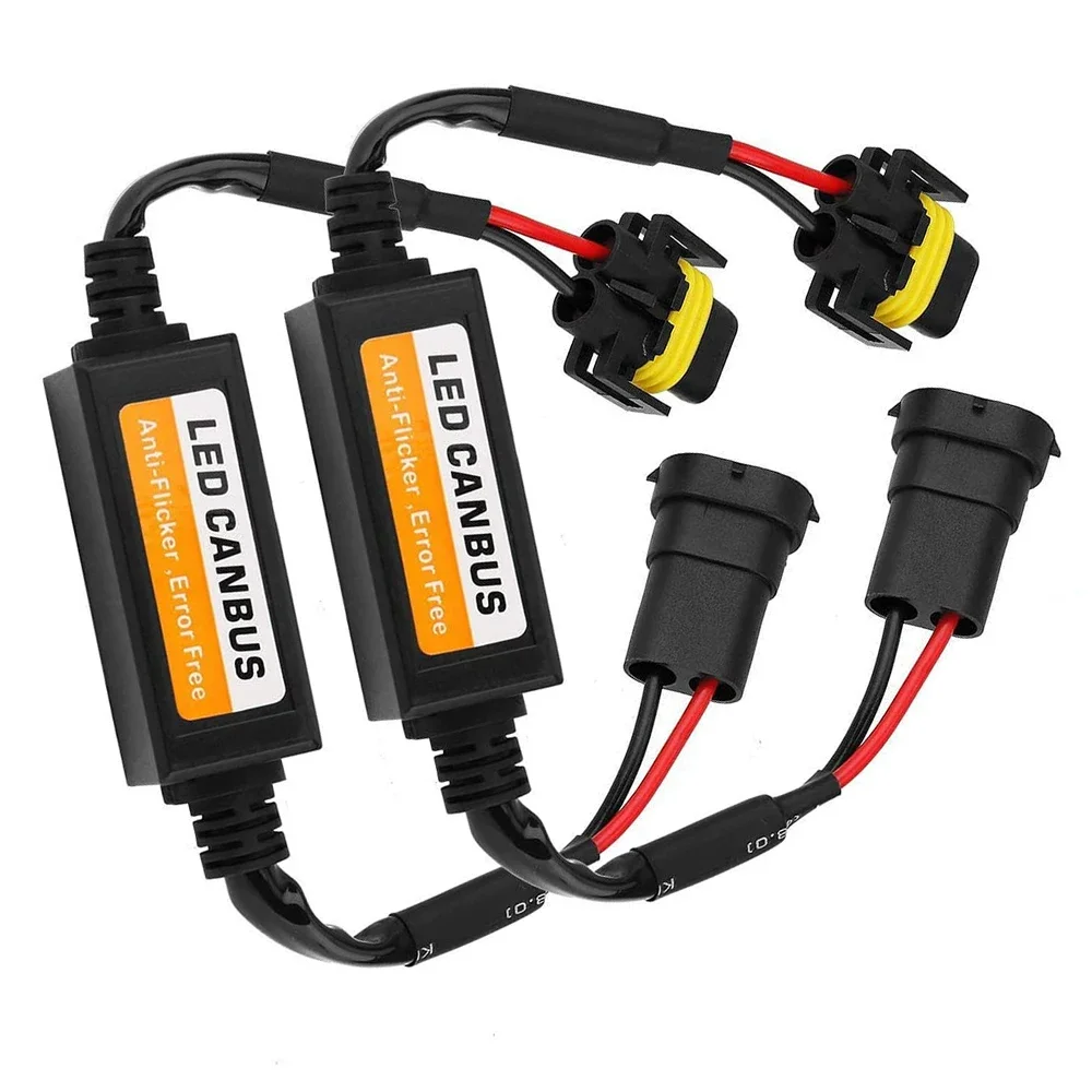 1-4pcs LED Canbus Decoder Adapter For H1 H4 H7 H11 9005 9006 9012 Anti-Flicker Harness Bulbs Resistor Warning Error Canceller
